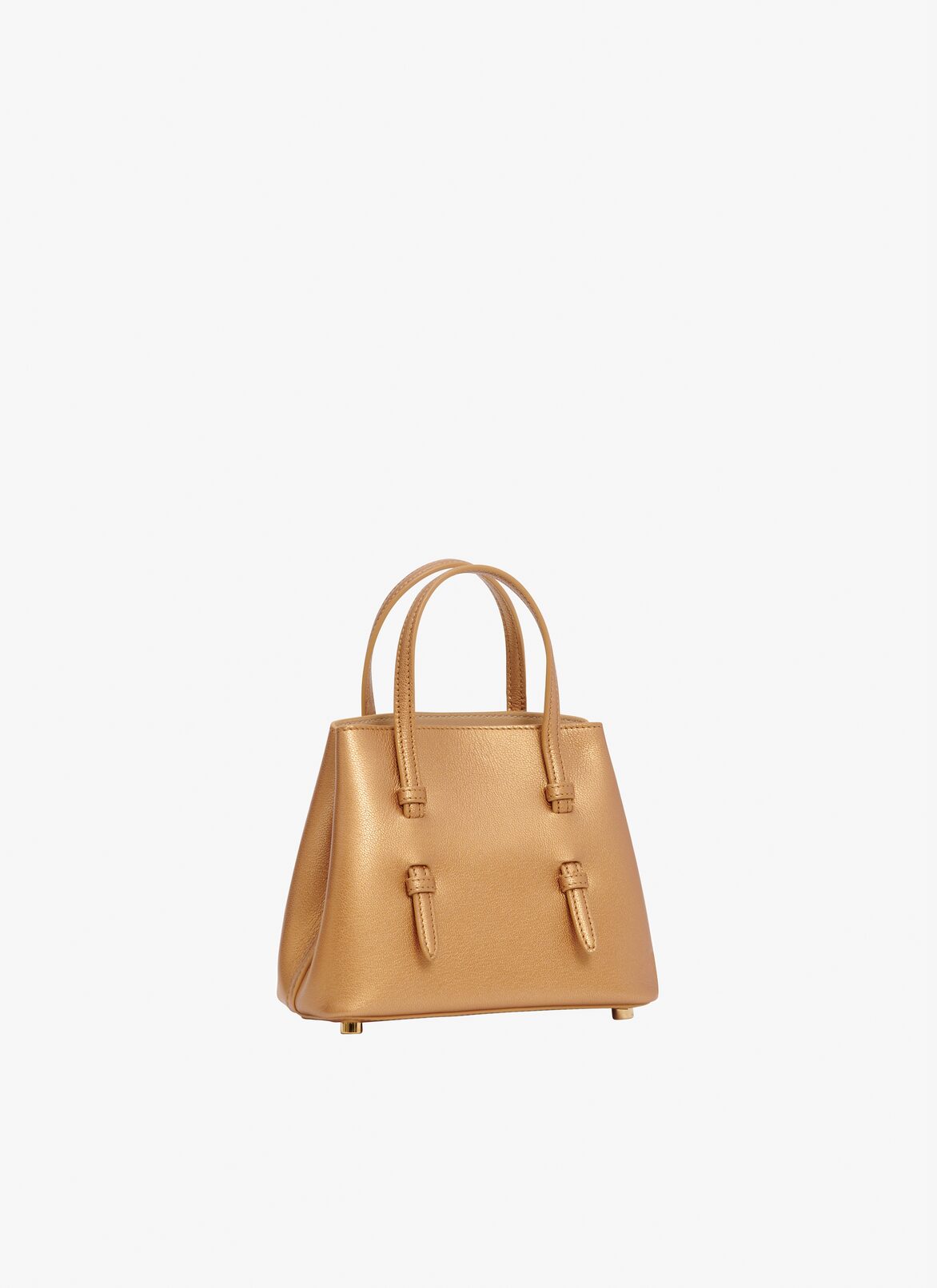 Mina 16 bag in metallic goatskin ALAÏA BROWN MINA 16 BAG IN METALLIC GOATSKIN